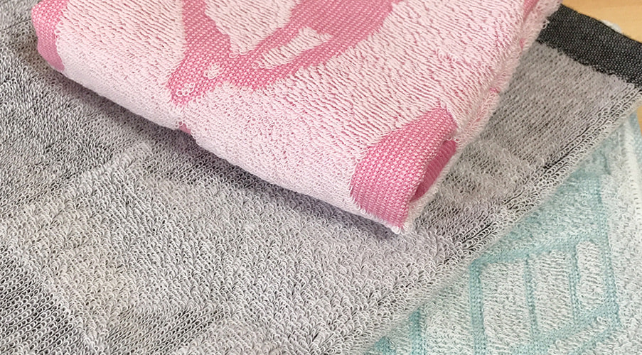 上げ落ちジャガードタオル